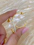 Arete tenis Cristal  3.6cm
