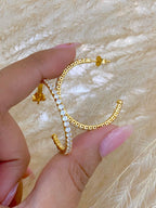 Arete tenis Cristal  3.6cm