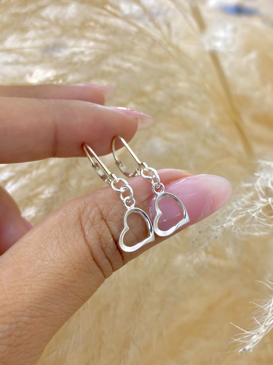 Arete gancho español corazon