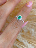 Anillo esmeralda octágono TALLA 4.5