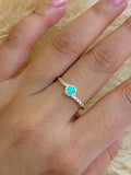 Anillo esmeralda ola TALLA 8