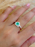 Anillo esmeralda corazon TALLA 7