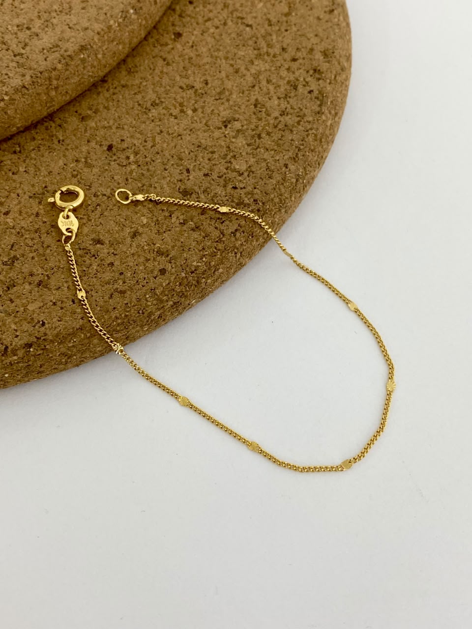 Pulsera cubana destellos 18cm