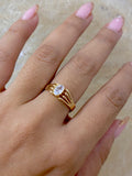 Anillo circon Cristal ovalo talla 8