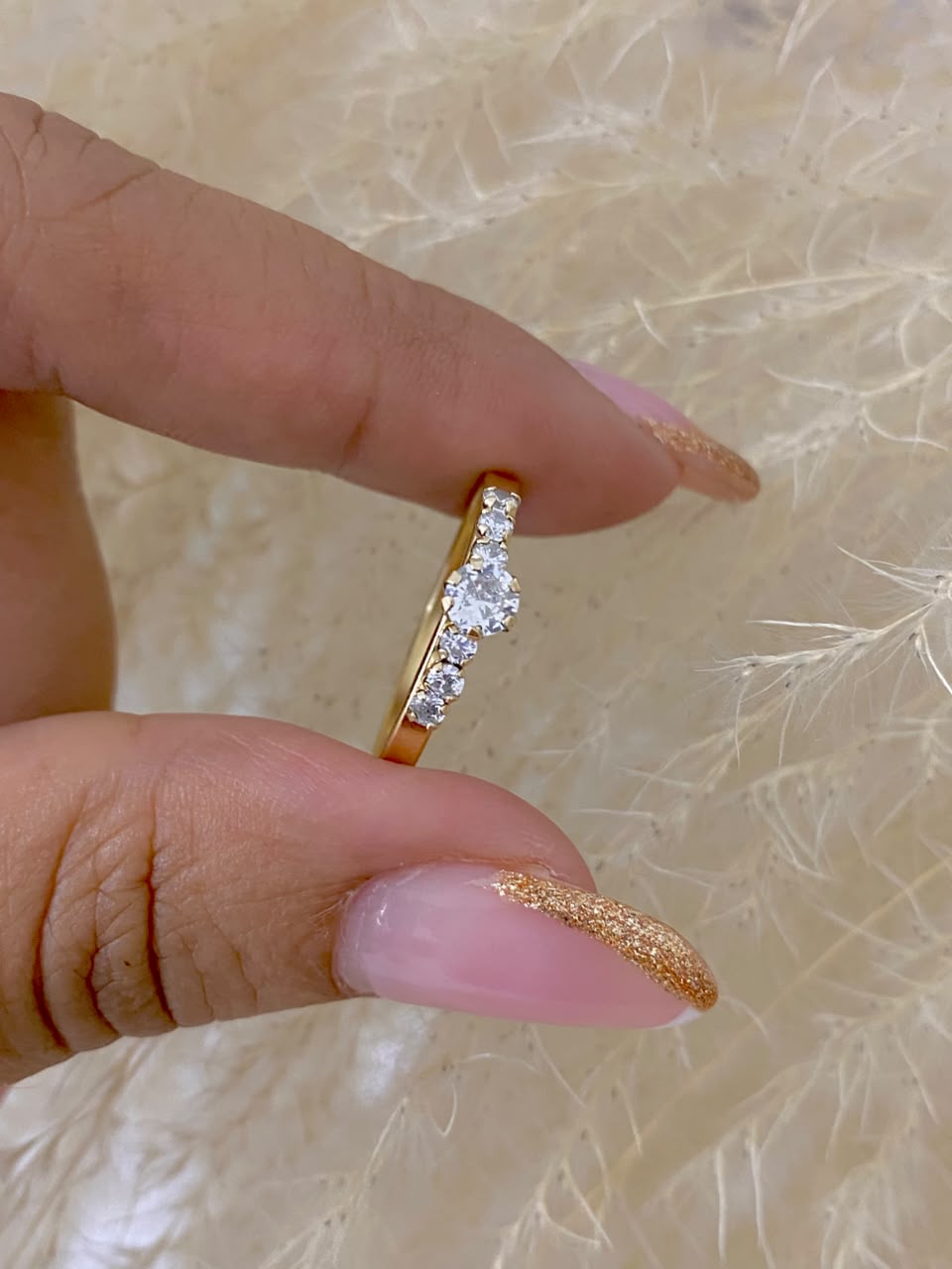 Anillo promesa circones Cristal talla 8/5