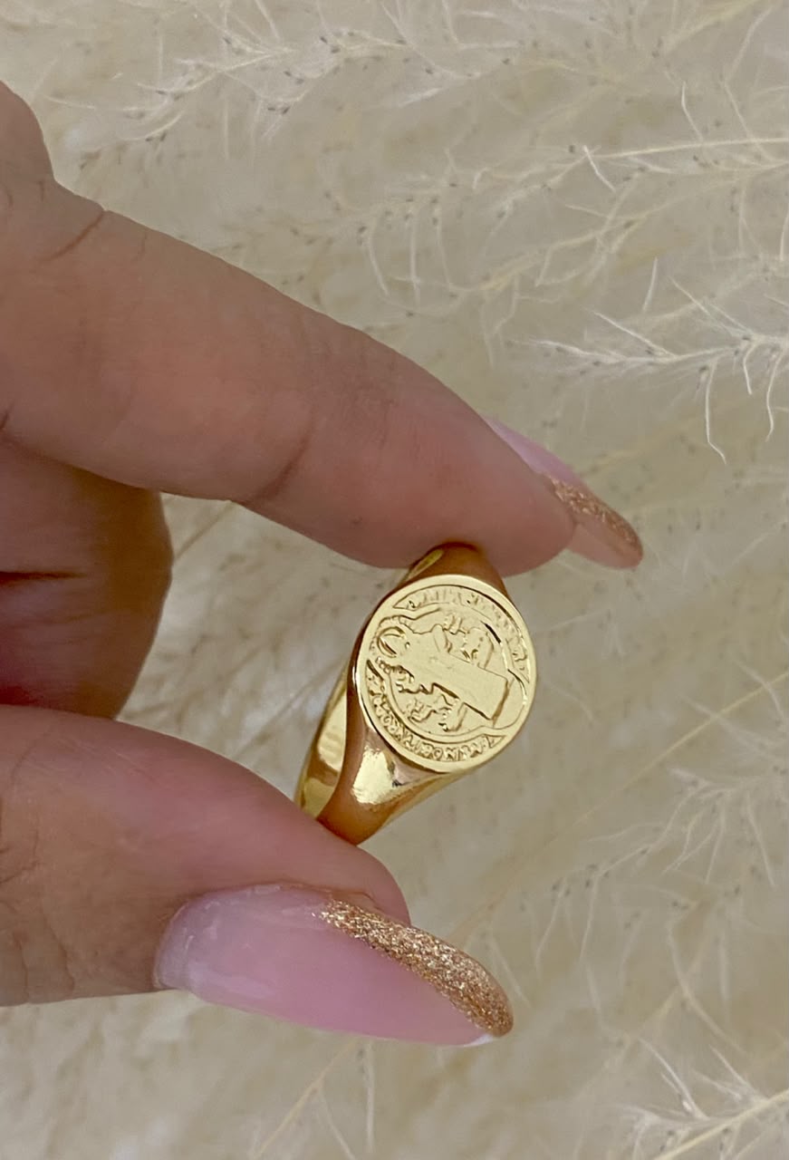 Anillo San Benito para hombre talla 9 y 11