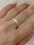 Anillo trébol Cristal talla 8