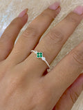 Anillo trebol verde talla 9