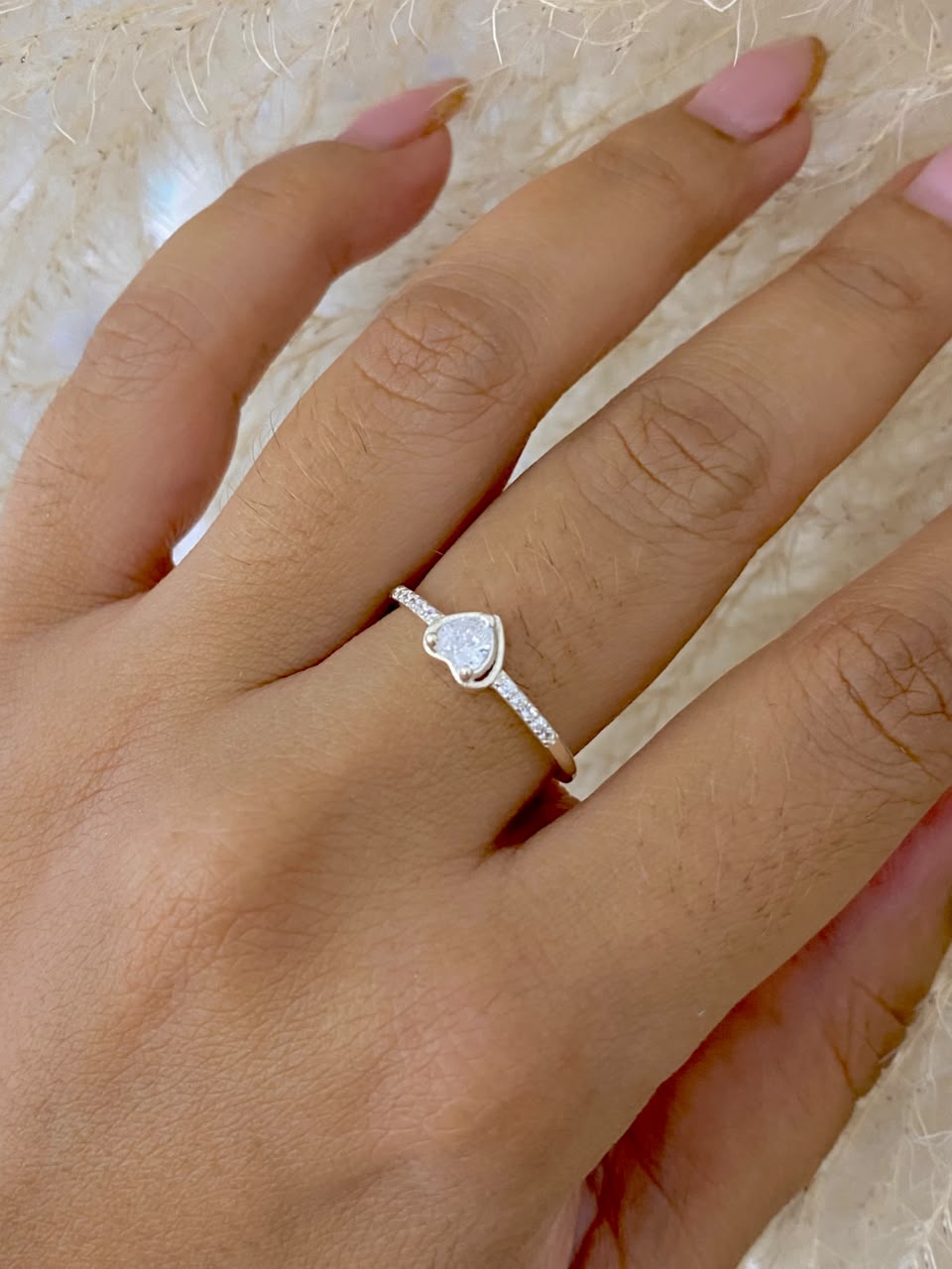 Anillo corazón Cristal talla 8