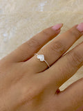 Anillo corazón bordé Cristal