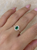 Anillo Circón verde talla 7