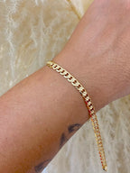 Pulsera Cubana Diamantada 21.5cm-6mm