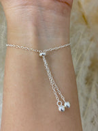 Pulsera trébol blanca